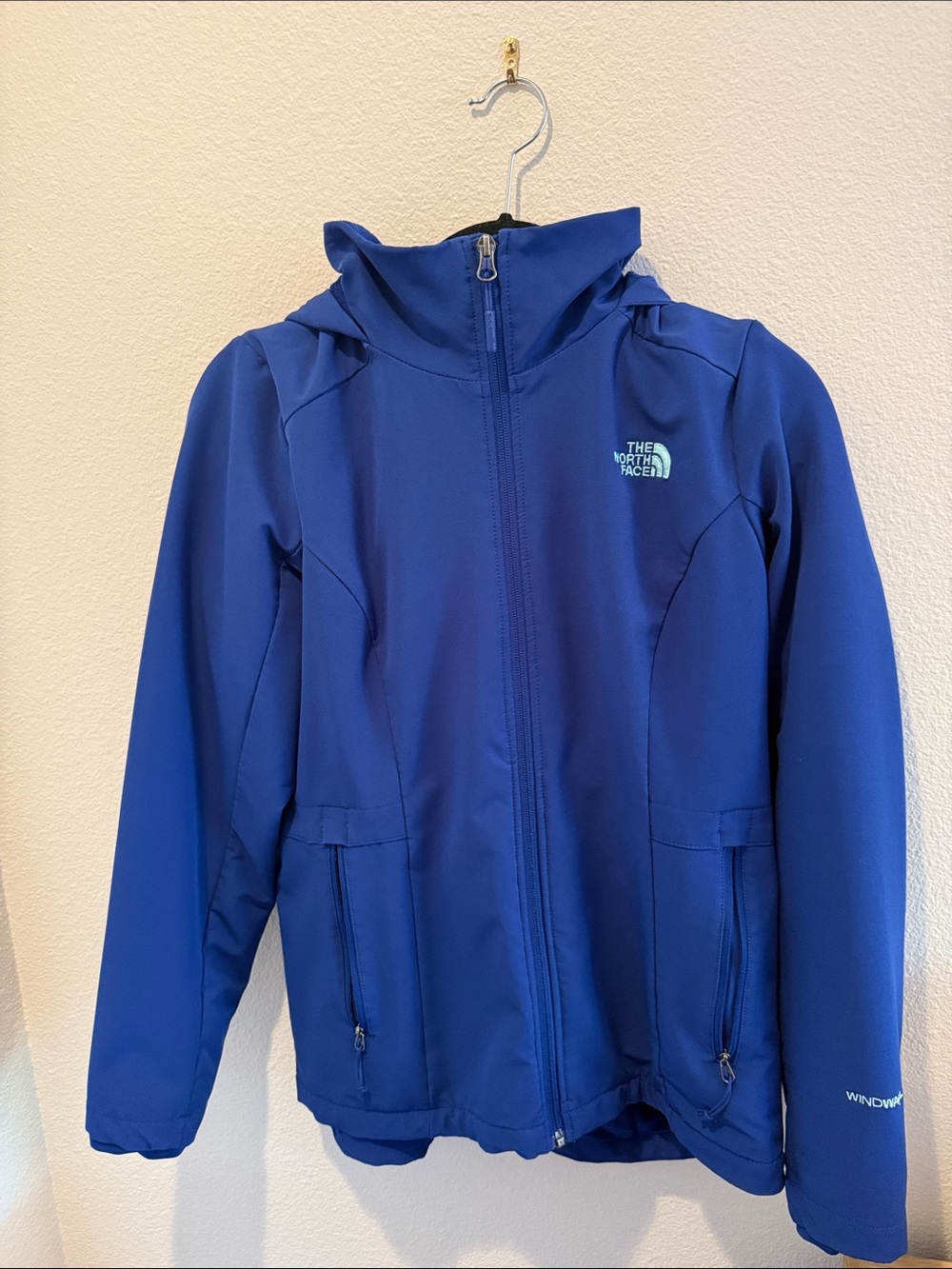 The North Face Women’s Blue Hooded Softshell
